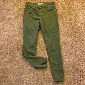 Blue Spice Green Stretchy Skinny Jeans